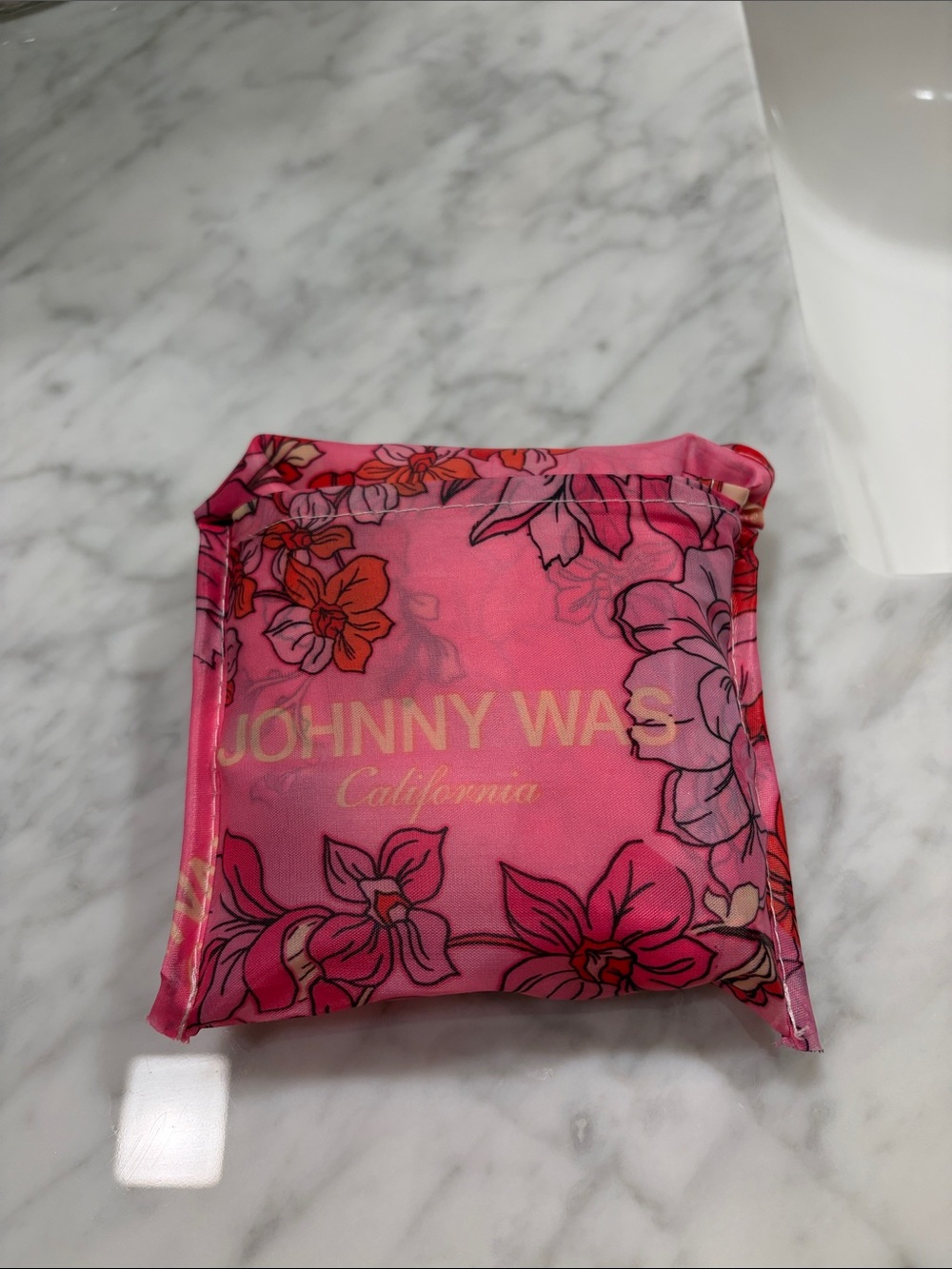 2 Johnny Was Floral Foldable Totes.  set of  2 - Picture 2 of 3